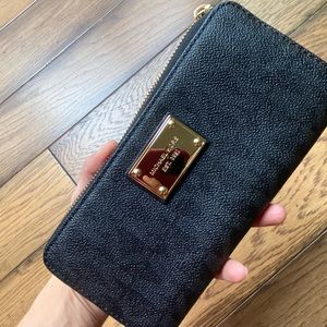 Michael Kors MK Logo Black Wallet